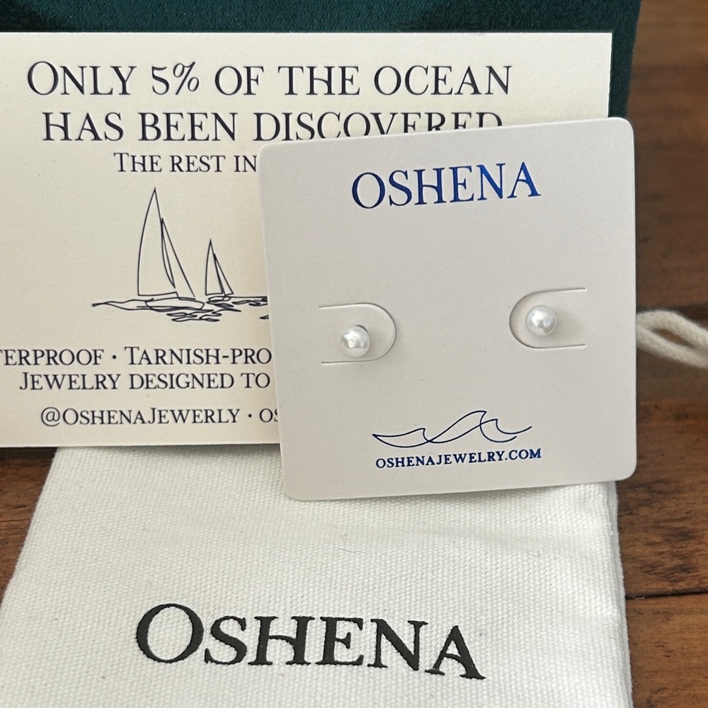 Oshena designer beachwear genuine Pearl Stud Earrings NEW release!‎